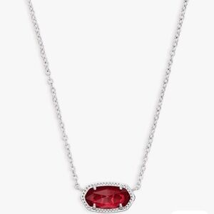 Kendra Scott Silver Elisa Ruby Necklace